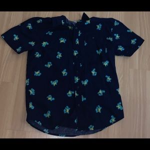 Pokemon short sleeve button up dress shirt